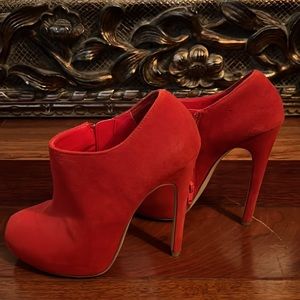 Steve Madden Red Suede Heels